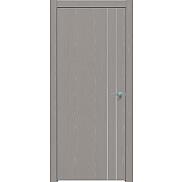 Дверь межкомнатная "Future-713" Дуб серена каменно-серый глухая, кромка-матовый хром