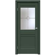 Дверь межкомнатная "Design-593" Дарк грин стекло Стелла