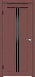 Дверь межкомнатная "Design-603" Лофт ред, стекло Лакобель чёрный