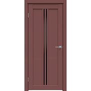 Дверь межкомнатная "Design-603" Лофт ред, стекло Лакобель чёрный