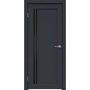 Дверь межкомнатная "Design-604" Дарк блю, стекло Лакобель черный