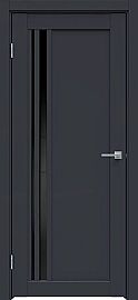 Дверь межкомнатная "Design-608" Дарк блю, стекло Лакобель черный
