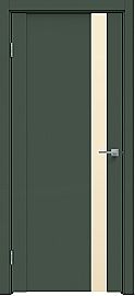 Дверь межкомнатная "Design-655" Дарк грин, стекло Лакобель жемчуг