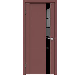 Дверь межкомнатная "Design-655" Лофт ред, стекло Лакобель черный