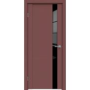 Дверь межкомнатная "Design-655" Лофт ред, стекло Лакобель черный