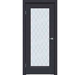 Дверь межкомнатная "Design-659" Дарк блю, стекло Ромб