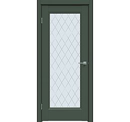 Дверь межкомнатная "Design-659" Дарк грин, стекло Ромб