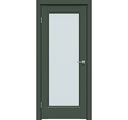 Дверь межкомнатная "Design-659" Дарк грин, стекло Сатинат белый