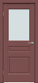 Дверь межкомнатная "Design-663" Лофт ред, стекло Сатинат белый