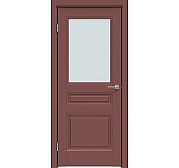 Дверь межкомнатная "Design-663" Лофт ред, стекло Прозрачное