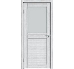 Дверь межкомнатная "Future-504" Дуб патина серый стекло Сатинато белое
