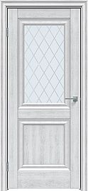 Дверь межкомнатная "Future-587" Дуб патина серый, стекло Ромб