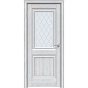 Дверь межкомнатная "Future-587" Дуб патина серый, стекло Ромб