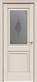 Дверь межкомнатная "Future-587" Дуб Серена керамика, стекло Сатин графит лак прозрачный