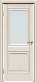 Дверь межкомнатная "Future-587" Дуб Серена керамика, стекло Сатинат белый