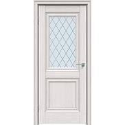 Дверь межкомнатная "Future-587" Дуб Серена светло-серый, стекло Ромб
