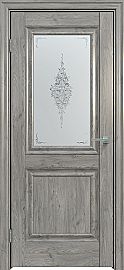 Дверь межкомнатная "Future-587" Дуб винчестер серый, стекло Сатин белый лак прозрачный