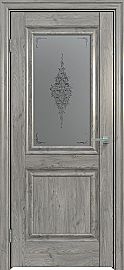 Дверь межкомнатная "Future-587" Дуб винчестер серый, стекло Сатин графит лак прозрачный