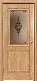 Дверь межкомнатная "Future-587" Дуб Винчестер светлый, стекло Сатин бронза бронзовый пигмент