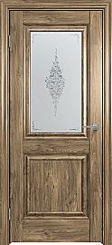 Дверь межкомнатная "Future-587" Дуб Винчестер трюфель, стекло Сатин белый лак прозрачный