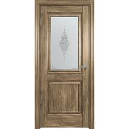 Дверь межкомнатная "Future-587" Дуб Винчестер трюфель, стекло Сатин белый лак прозрачный