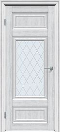 Дверь межкомнатная "Future-589" Дуб патина серый, стекло Ромб