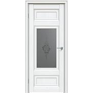 Дверь межкомнатная "Future-589" Дуб серена белый кристалл, стекло Сатин графит лак прозрачный