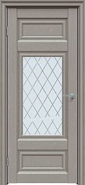 Дверь межкомнатная "Future-589" Дуб Серена каменно-серый, стекло Ромб