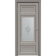 Дверь межкомнатная "Future-589" Дуб Серена каменно-серый, стекло Сатин белый лак прозрачный