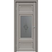 Дверь межкомнатная "Future-589" Дуб Серена каменно-серый, стекло Сатин графит лак прозрачный