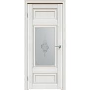 Дверь межкомнатная "Future-589" Дуб Серена светло-серый, стекло Сатин белый лак прозрачный
