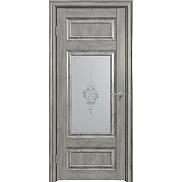 Дверь межкомнатная "Future-589" Дуб винчестер серый, стекло Сатин белый лак прозрачный