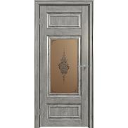 Дверь межкомнатная "Future-589" Дуб винчестер серый, стекло Сатин бронза лак прозрачный