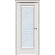 Дверь межкомнатная "Future-591" Дуб Серена светло-серый, стекло Ромб