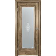 Дверь межкомнатная "Future-591" Дуб Винчестер трюфель, стекло Сатин белый лак перламутр