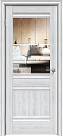 Дверь межкомнатная "Future-593" Дуб патина серый стекло Прозрачное