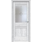 Дверь межкомнатная "Future-593" Дуб патина серый, стекло Стелла