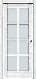 Дверь межкомнатная  "Future-636" Дуб патина серый стекло Сатинато белое