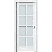 Дверь межкомнатная  "Future-636" Дуб патина серый стекло Сатинато белое