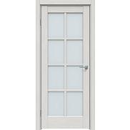 Дверь межкомнатная  "Future-636" Дуб Серена светло-серый стекло Сатинато белое