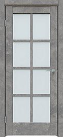 Дверь межкомнатная  "Future-636" ПГ  Бетон темно-серый стекло Сатинато белое