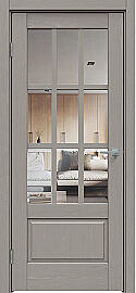 Дверь межкомнатная "Future-641" Дуб Серена каменно-серый стекло Прозрачное