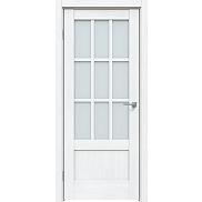 Дверь межкомнатная "Future-649" Дуб серена белый кристалл стекло Сатинат белый