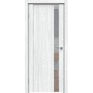 Дверь межкомнатная "Future-655" Дуб патина серый, стекло Зеркало