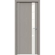 Дверь межкомнатная "Future-655" Дуб серена каменно-серый, стекло Лакобель белый