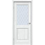 Дверь межкомнатная "Future-657" Дуб патина серый, стекло Ромб