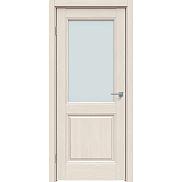 Дверь межкомнатная "Future-657" Дуб серена керамика, стекло Сатинат белый