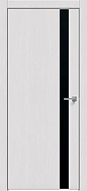 Дверь межкомнатная "Future-702" Дуб Серена светло-серый, вставка Лакобель черный, кромка-ABS