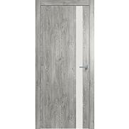 Дверь межкомнатная "Future-702" Дуб винчестер серый, вставка Лакобель белый, кромка-ABS