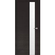 Дверь межкомнатная "Горизонт Н3 ALU" Окаша Венге стекло Мателак Софт Вайт, кромка-матовый хром